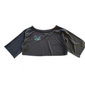 Free People FP Movement X Surfrider Earth Babe Gray Tee Size Large